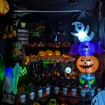 Colourful Baby Boo Halloween display